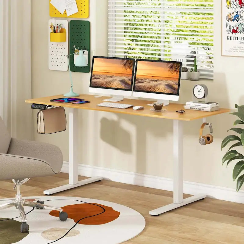 63 x 24 Inch Sit Stand Desk Height Adjustable Electric - See Details