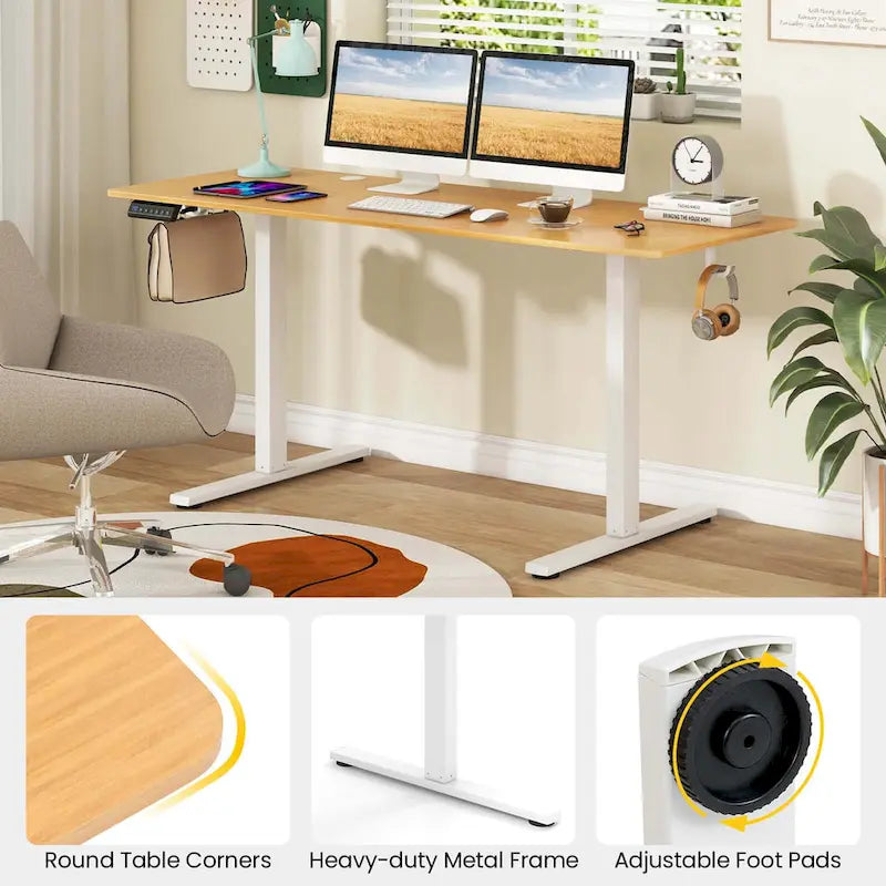63 x 24 Inch Sit Stand Desk Height Adjustable Electric - See Details
