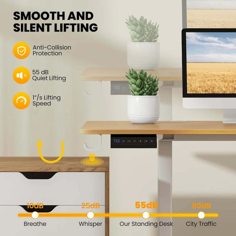 63 x 24 Inch Sit Stand Desk Height Adjustable Electric - See Details