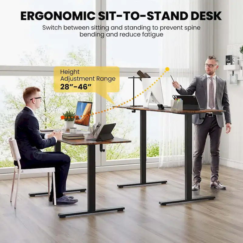 63 x 24 Inch Sit Stand Desk Height Adjustable Electric - See Details