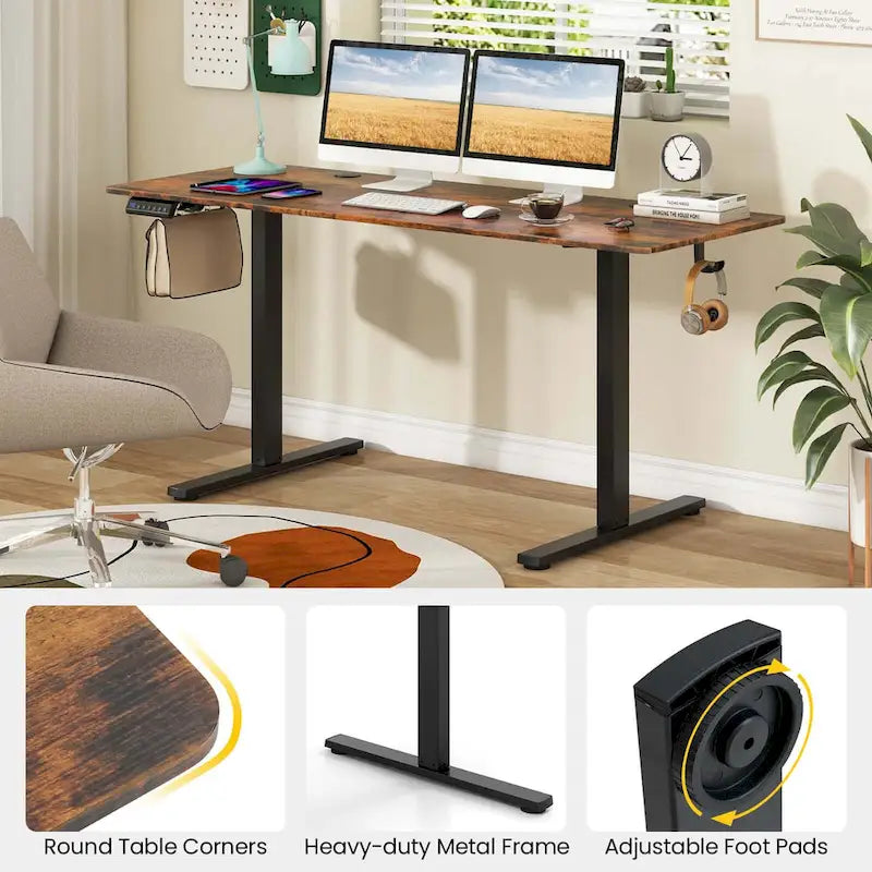 63 x 24 Inch Sit Stand Desk Height Adjustable Electric - See Details