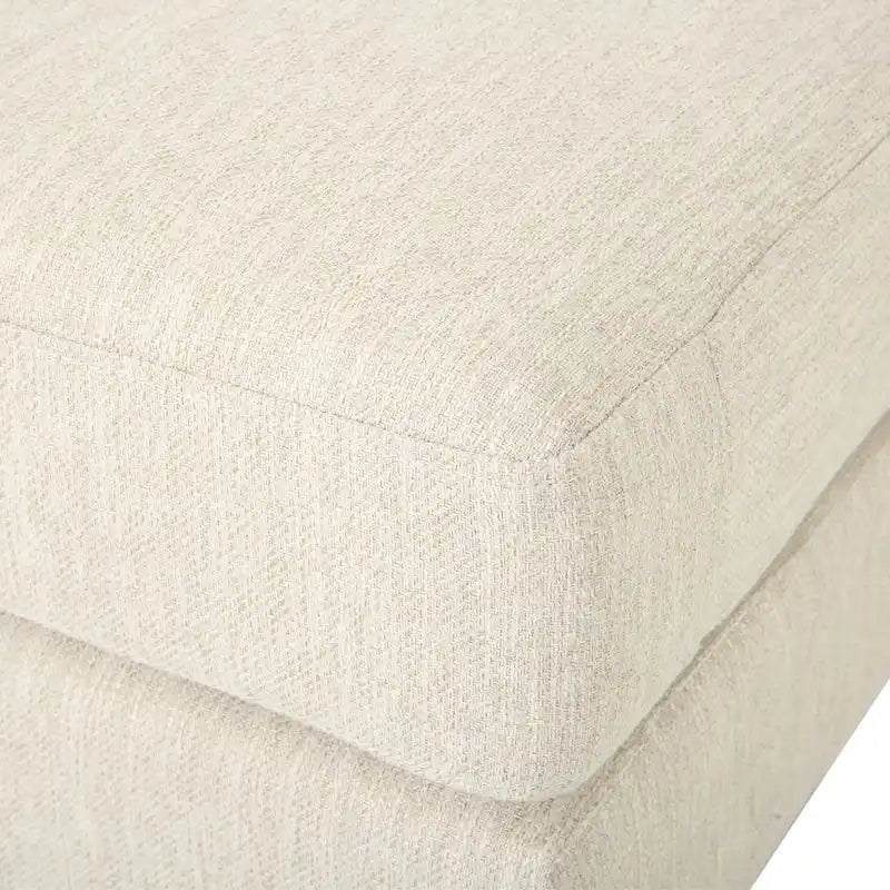 Beige Modern 101 3-seater Sofa with Wood Legs and Two Pillows for Living Room