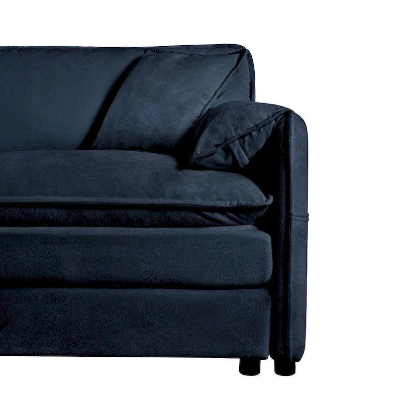 64 Oversized Chenille 2-Seater Sofa with DIY Combo & Storage Pockets