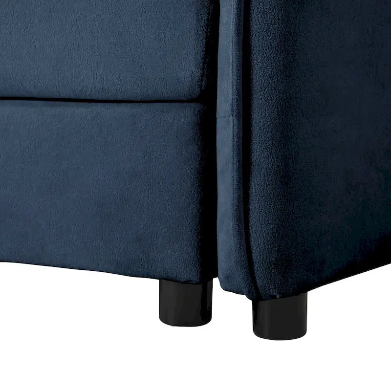 64 Oversized Chenille 2-Seater Sofa with DIY Combo & Storage Pockets