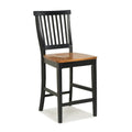 24 inch Black and Distressed Oak Bar Stool