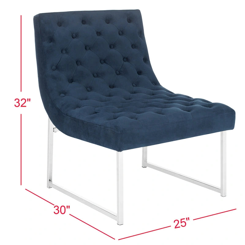 Mid-Century Modern Tufted Club Chair