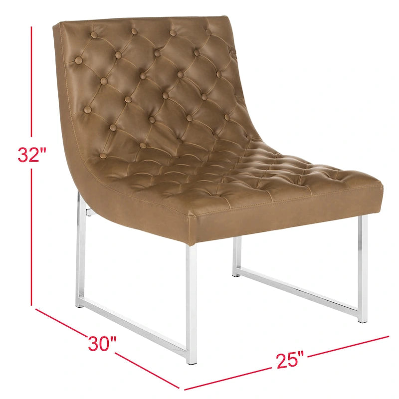 Mid-Century Modern Tufted Club Chair