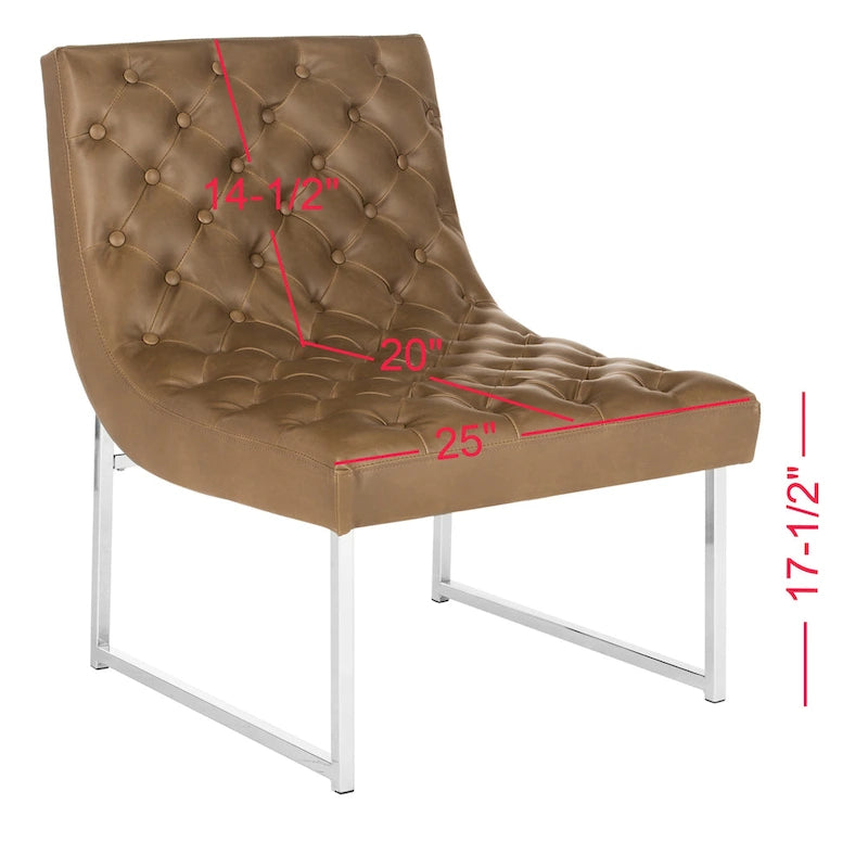 Mid-Century Modern Tufted Club Chair