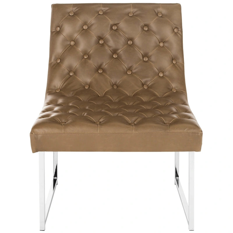 Mid-Century Modern Tufted Club Chair