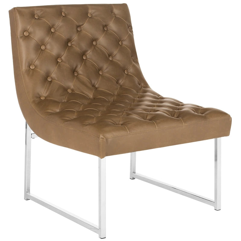 Mid-Century Modern Tufted Club Chair