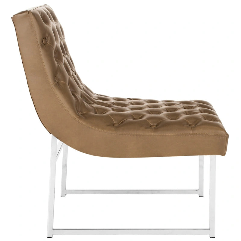Mid-Century Modern Tufted Club Chair