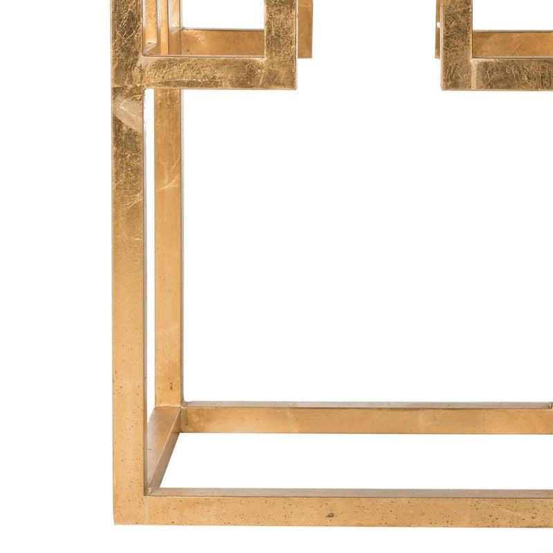 Porfiria Antique Gold Leaf End Table - 16 x 12 x 20.5 - 16Wx12Dx21H