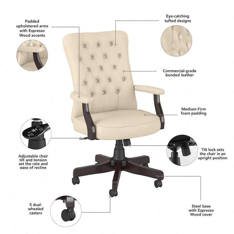 High Back Office Chair with Arms