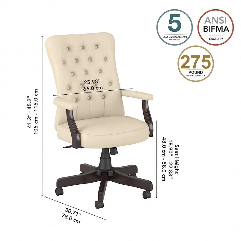 High Back Office Chair with Arms