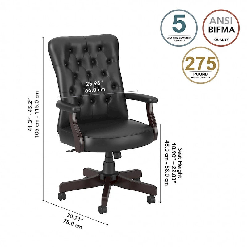 High Back Office Chair with Arms