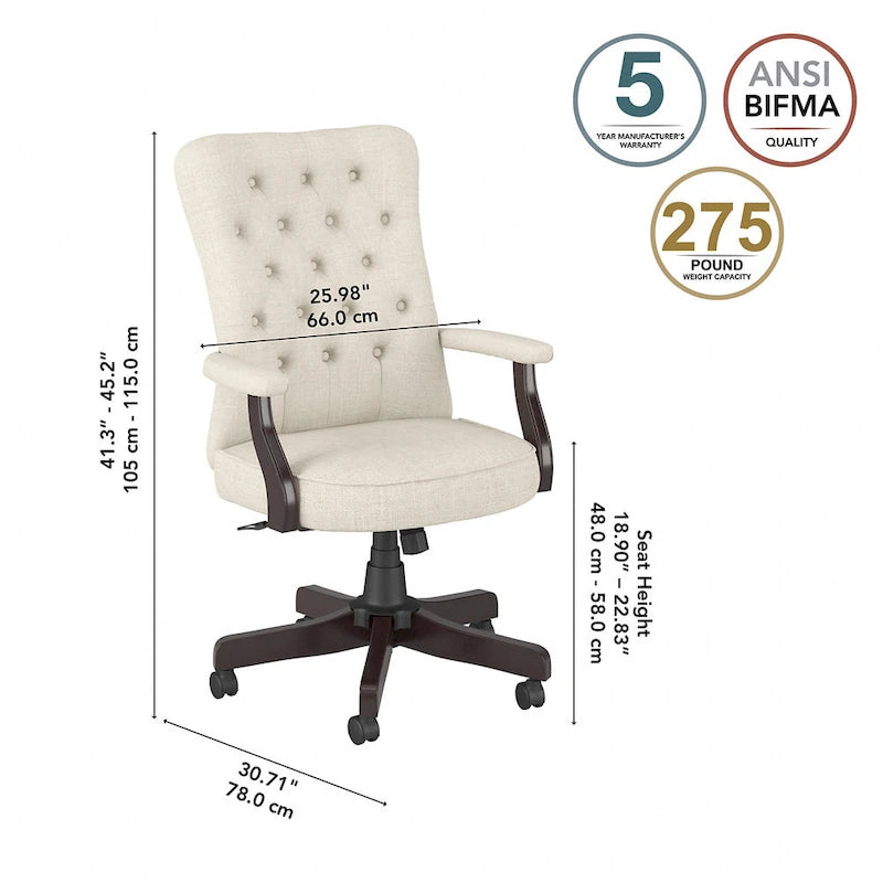 High Back Office Chair with Arms